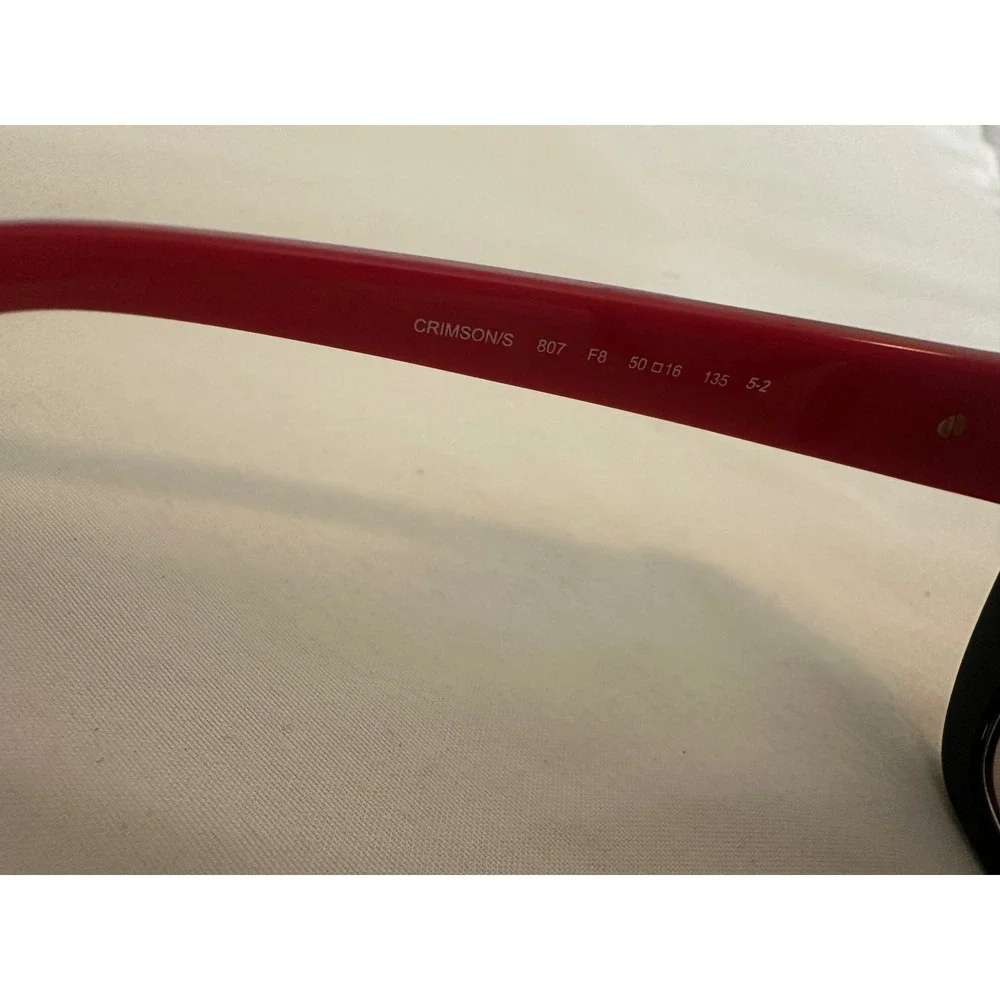 Kate Spade Crimson/S Black Red Cat Eye Sunglasses 807 F8 50-16-135‎